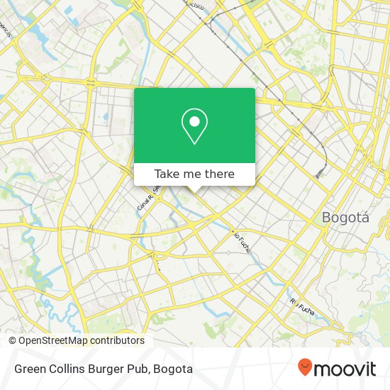 Green Collins Burger Pub map
