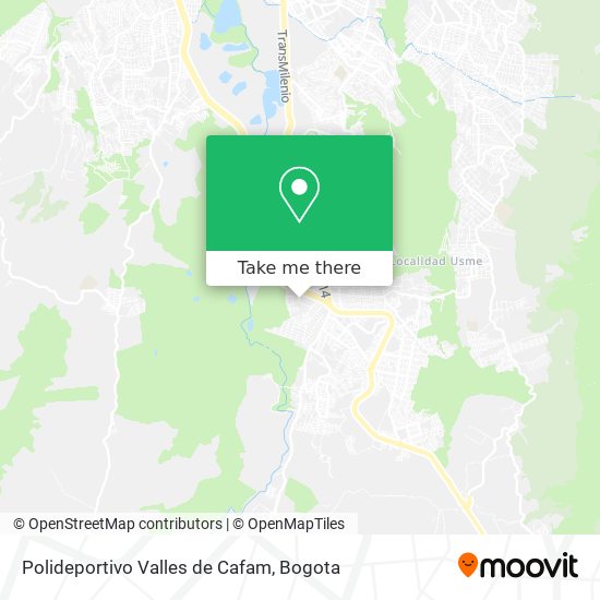 Polideportivo Valles de Cafam map