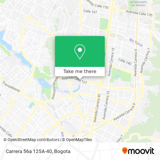 Mapa de Carrera 56a 125A-40