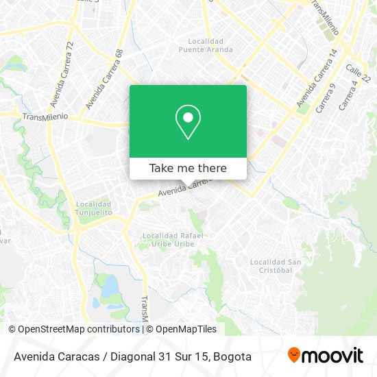 Avenida Caracas / Diagonal 31 Sur 15 map