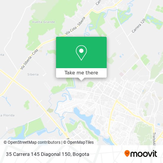 Mapa de 35 Carrera 145 Diagonal 150