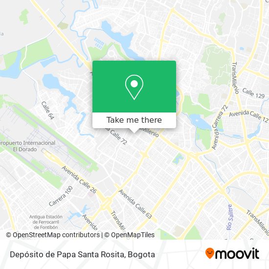 Depósito de Papa Santa Rosita map