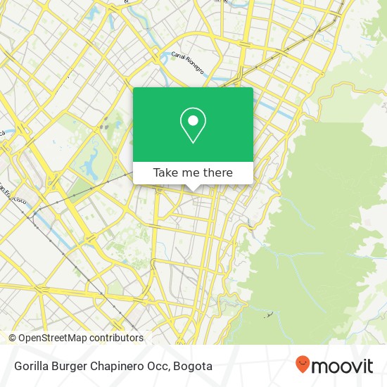 Mapa de Gorilla Burger Chapinero Occ
