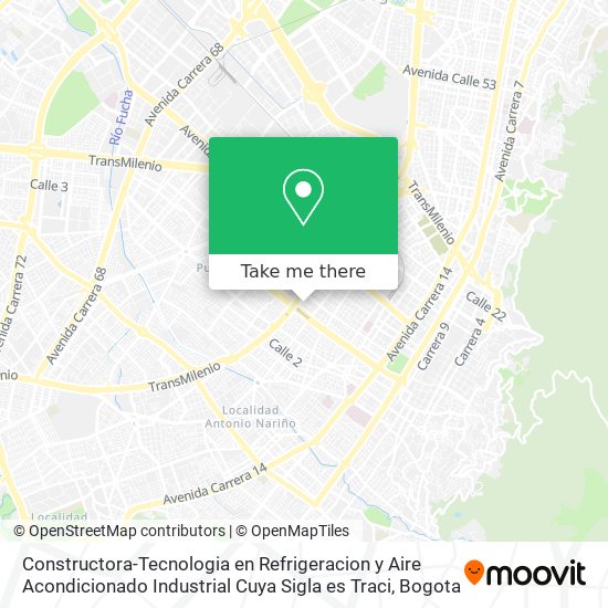 Constructora-Tecnologia en Refrigeracion y Aire Acondicionado Industrial Cuya Sigla es Traci map