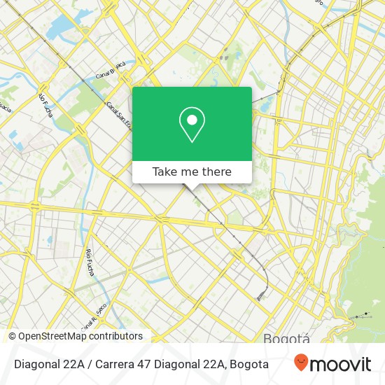 Mapa de Diagonal 22A / Carrera 47 Diagonal 22A