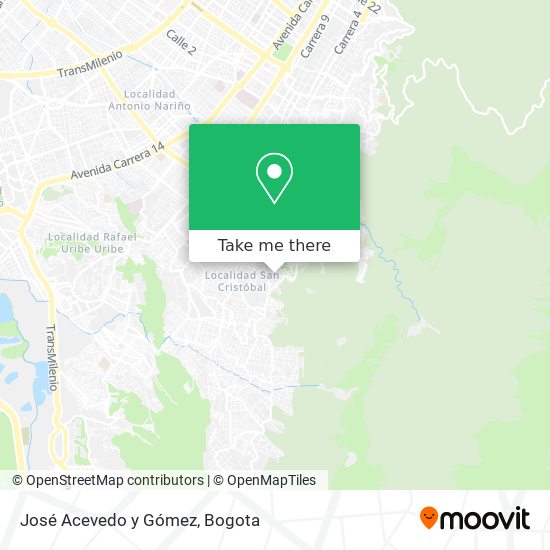 Mapa de José Acevedo y Gómez