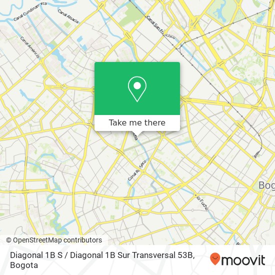 Mapa de Diagonal 1B S / Diagonal 1B Sur Transversal 53B