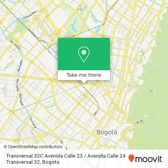 Transversal 32C Avenida Calle 23 / Avenida Calle 24 Transversal 32 map