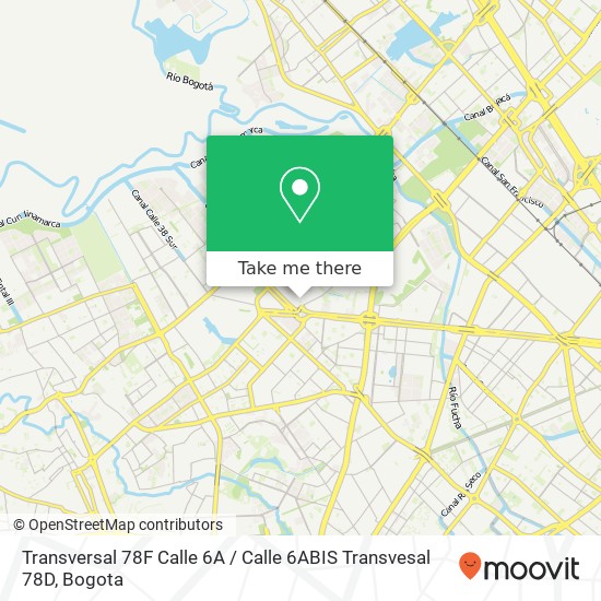 Mapa de Transversal 78F Calle 6A / Calle 6ABIS Transvesal 78D