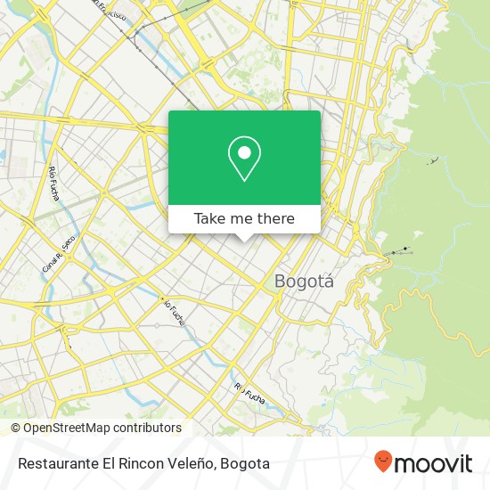 Mapa de Restaurante El Rincon Veleño