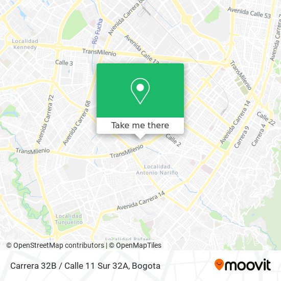 Carrera 32B / Calle 11 Sur 32A map