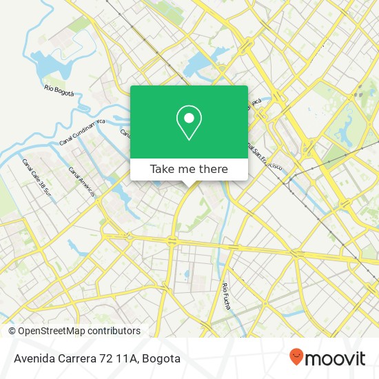 Mapa de Avenida Carrera 72 11A