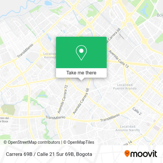 Carrera 69B / Calle 21 Sur 69B map