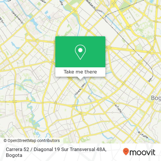Carrera 52 / Diagonal 19 Sur Transversal 48A map