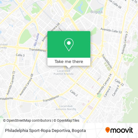 Philadelphia Sport-Ropa Deportiva map