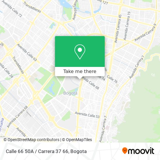 Mapa de Calle 66 50A / Carrera 37 66