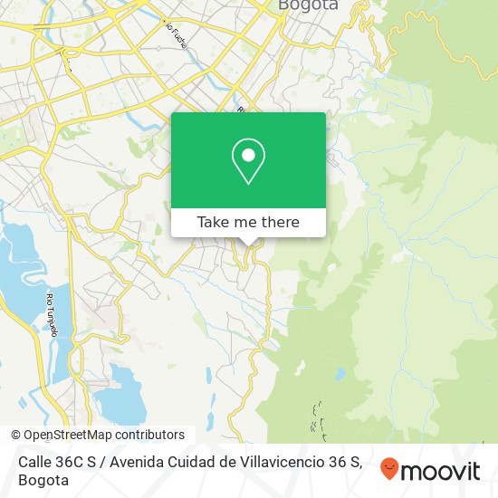 Mapa de Calle 36C S / Avenida Cuidad de Villavicencio 36 S