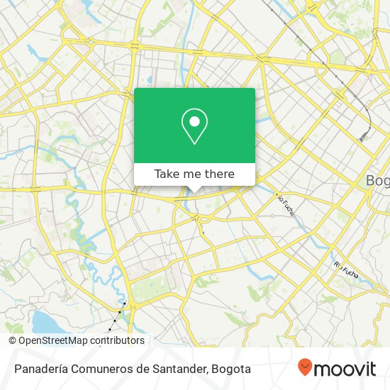 Panadería Comuneros de Santander map