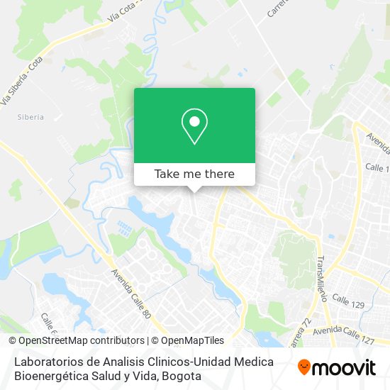 Laboratorios de Analisis Clinicos-Unidad Medica Bioenergética Salud y Vida map