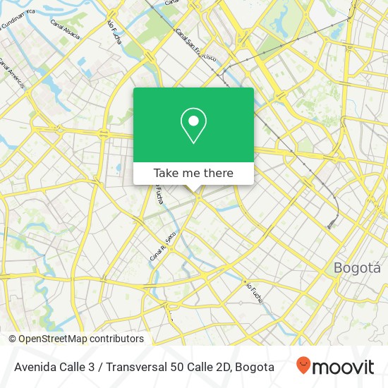 Avenida Calle 3 / Transversal 50 Calle 2D map