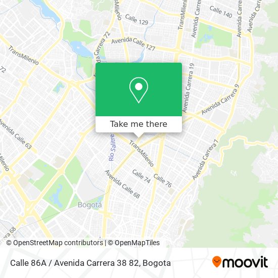 Calle 86A / Avenida Carrera 38 82 map