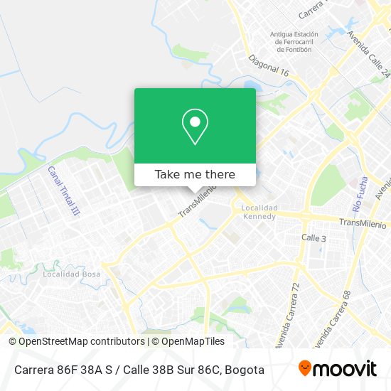 Carrera 86F 38A S / Calle 38B Sur 86C map