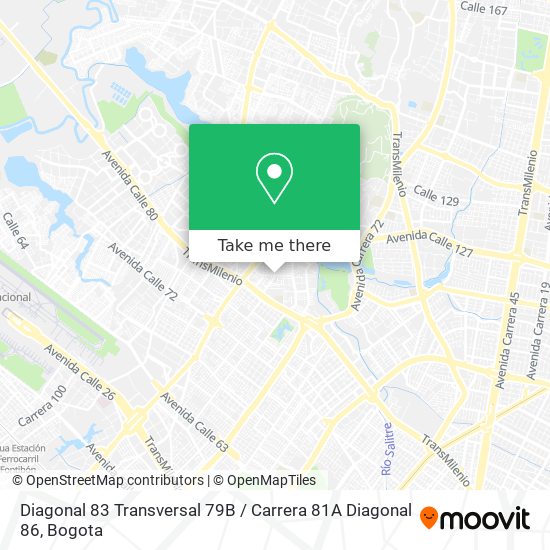Mapa de Diagonal 83 Transversal 79B / Carrera 81A Diagonal 86