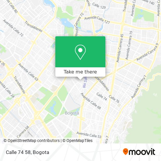 Calle 74 58 map