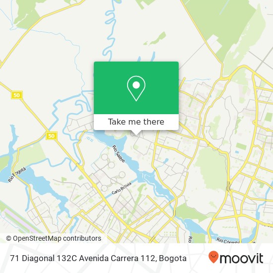 Mapa de 71 Diagonal 132C Avenida Carrera 112