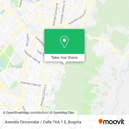 Avenida Circunvalar / Calle 76A 1 E map