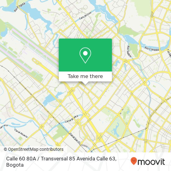 Calle 60 80A / Transversal 85 Avenida Calle 63 map