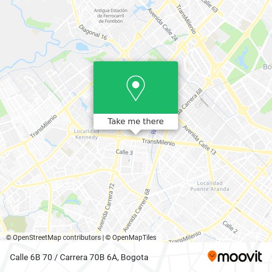 Calle 6B 70 / Carrera 70B 6A map