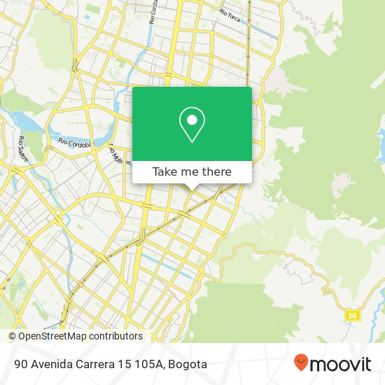 90 Avenida Carrera 15 105A map