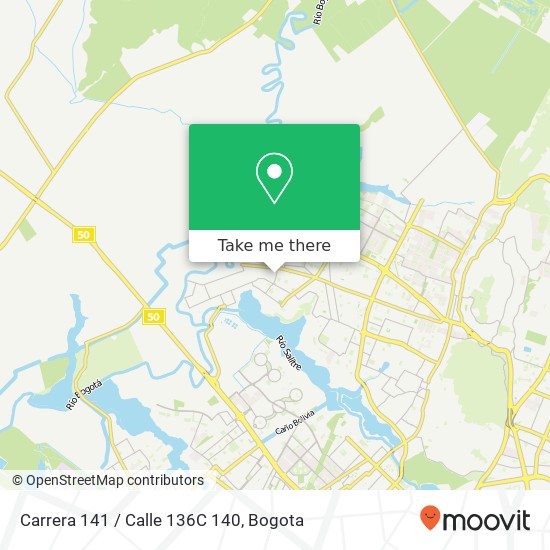 Mapa de Carrera 141 / Calle 136C 140
