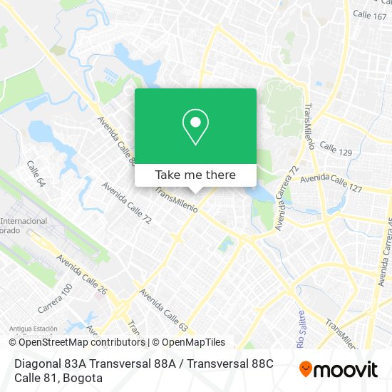 Mapa de Diagonal 83A Transversal 88A / Transversal 88C Calle 81