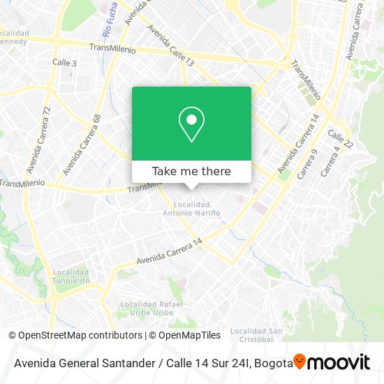 Avenida General Santander / Calle 14 Sur 24I map