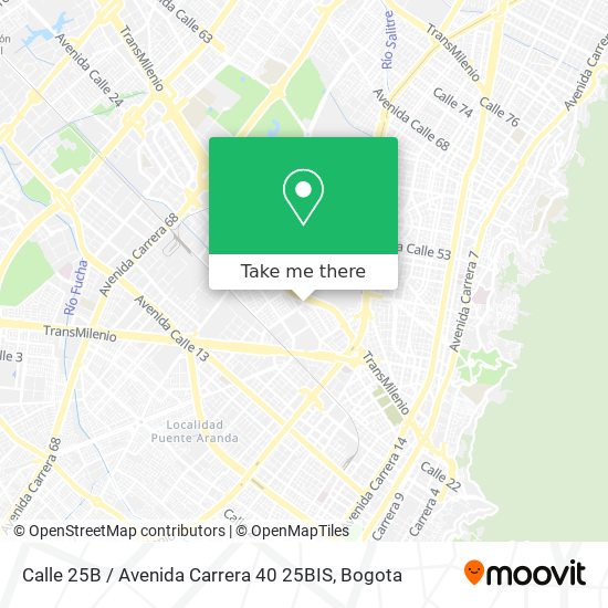 Calle 25B / Avenida Carrera 40 25BIS map