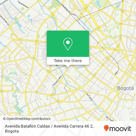Avenida Batallón Caldas / Avenida Carrera 46 2 map