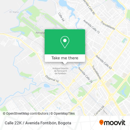 Mapa de Calle 22K / Avenida Fontibón
