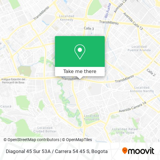 Mapa de Diagonal 45 Sur 53A / Carrera 54 45 S