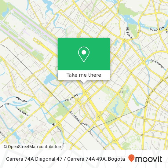 Mapa de Carrera 74A Diagonal 47 / Carrera 74A 49A