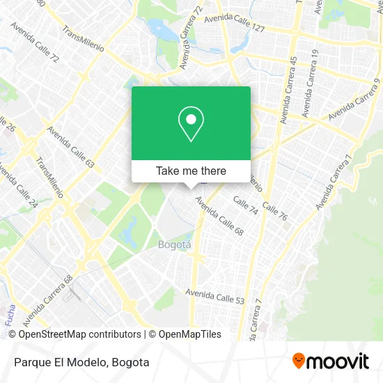 Parque El Modelo map
