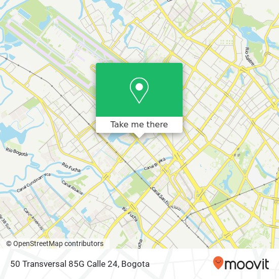 50 Transversal 85G Calle 24 map
