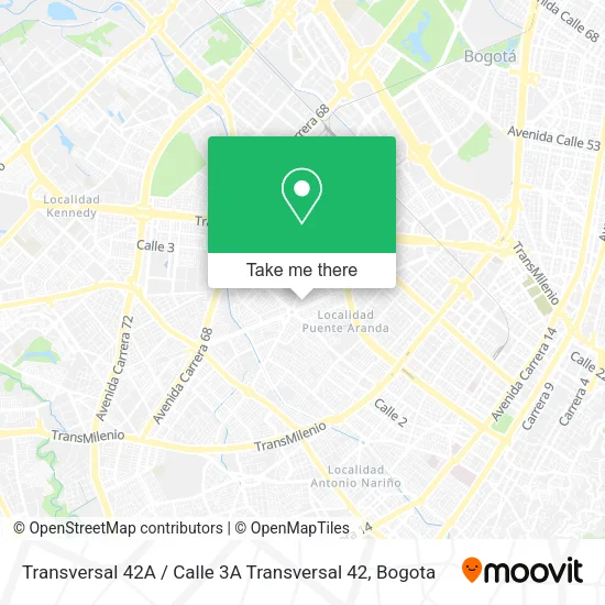Transversal 42A / Calle 3A Transversal 42 map