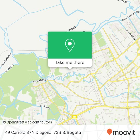 Mapa de 49 Carrera 87N Diagonal 73B S