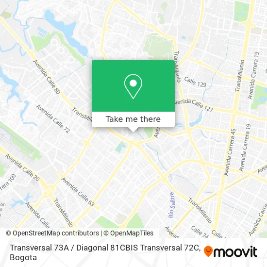 Mapa de Transversal 73A / Diagonal 81CBIS Transversal 72C