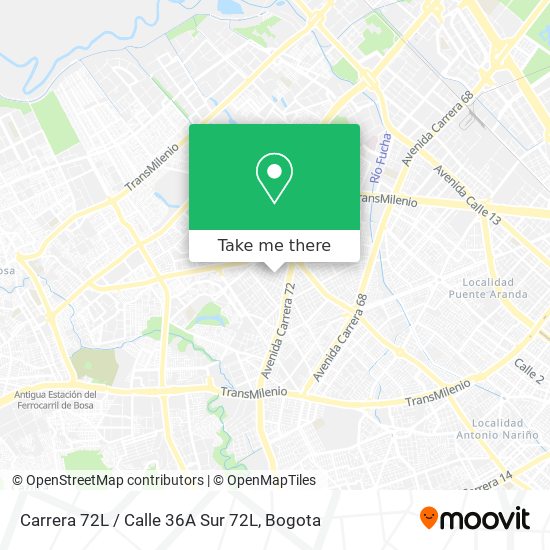 Carrera 72L / Calle 36A Sur 72L map