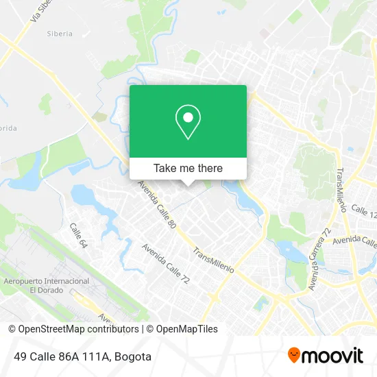 Mapa de 49 Calle 86A 111A