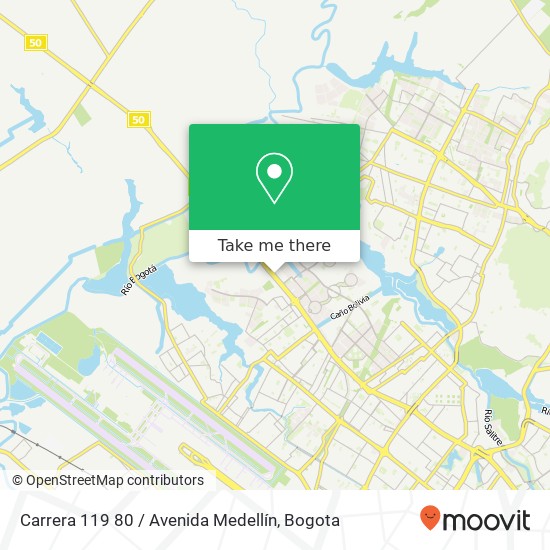 Carrera 119 80 / Avenida Medellín map