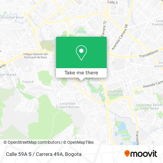 Mapa de Calle 59A S / Carrera 49A